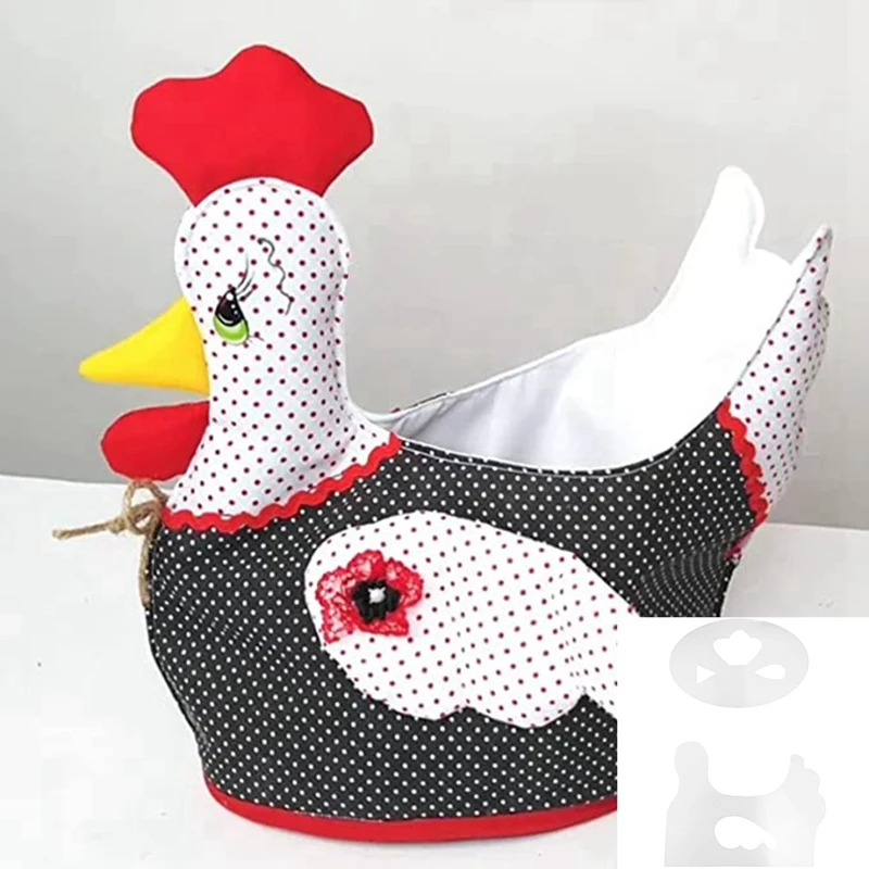 Cute Egg Basket Mold Set Egg Basket Molds For Sewing, Chicken Mold Ruler, DIY Quilting Craft Handmade Gifts