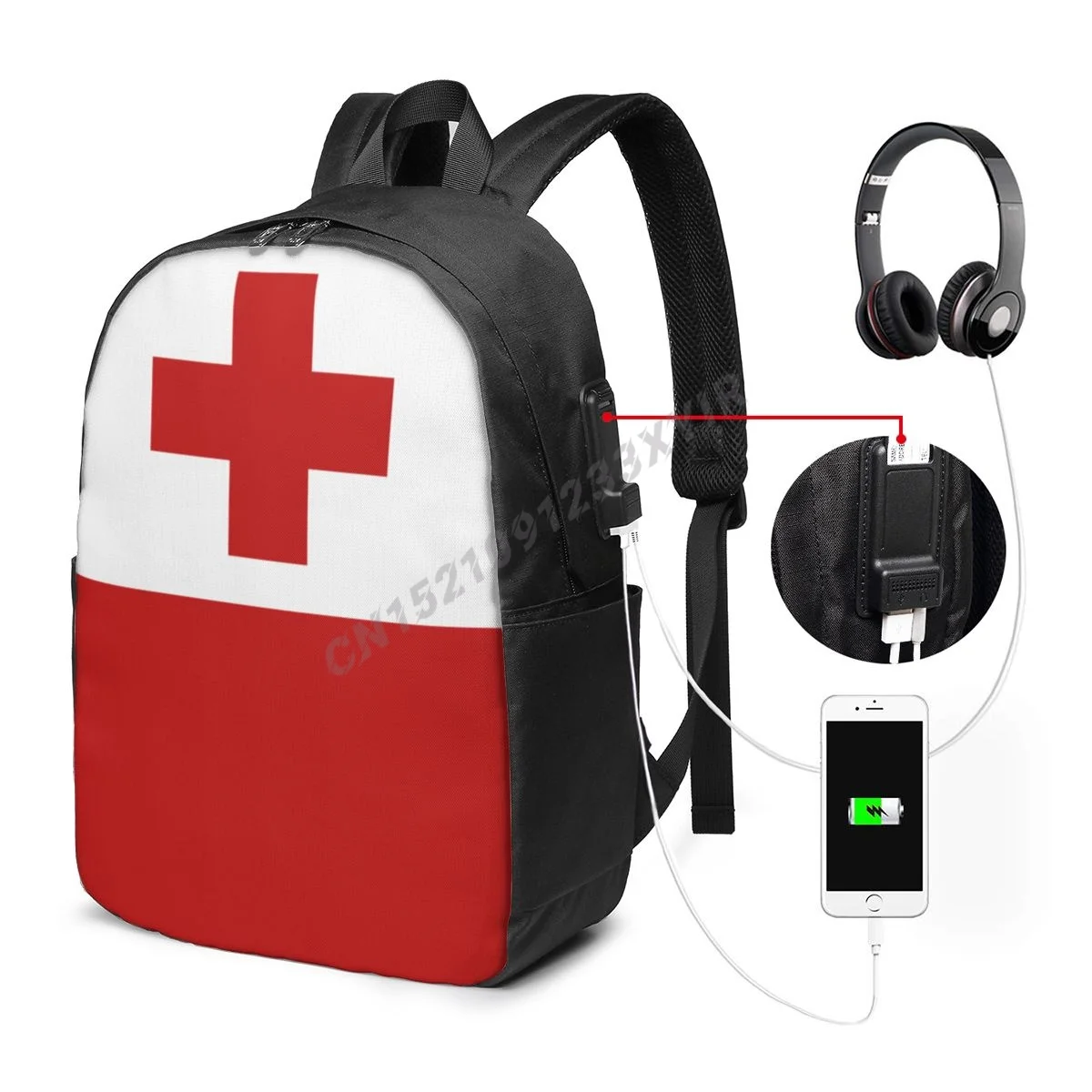 

Backpack Tonga Flag Tongans Country Map IT'S IN MY DNA Fans Student Schoolbag Travel Casual Laptop Back Pack Unisex