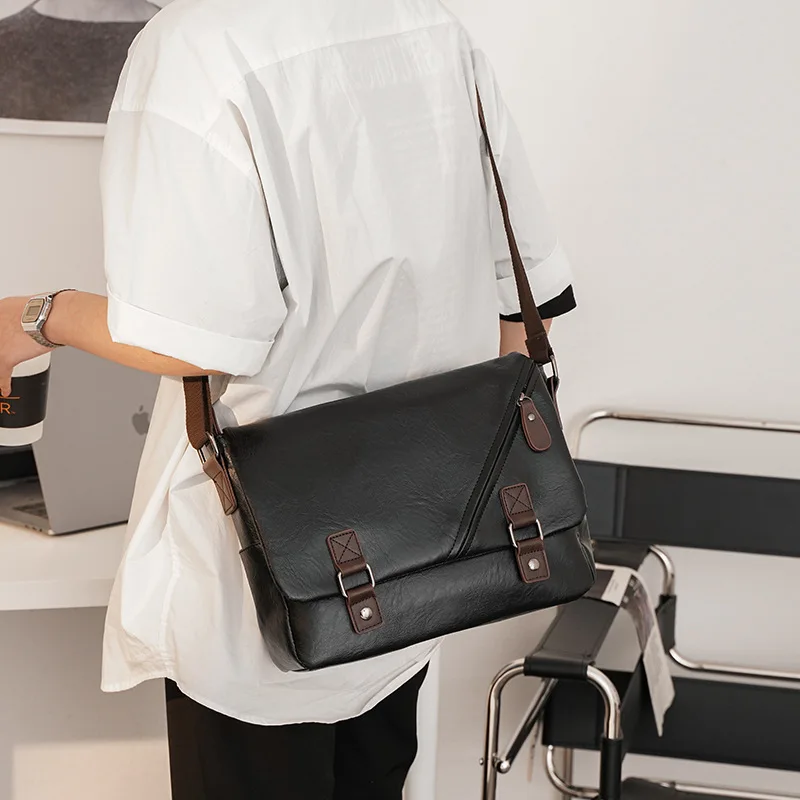 

Retro Messenger Bag Men Large Capacity Laptop Bag Men Shoulder Bag Business Men's Crossbody Bag Satchels Shoulder Messenger Bags