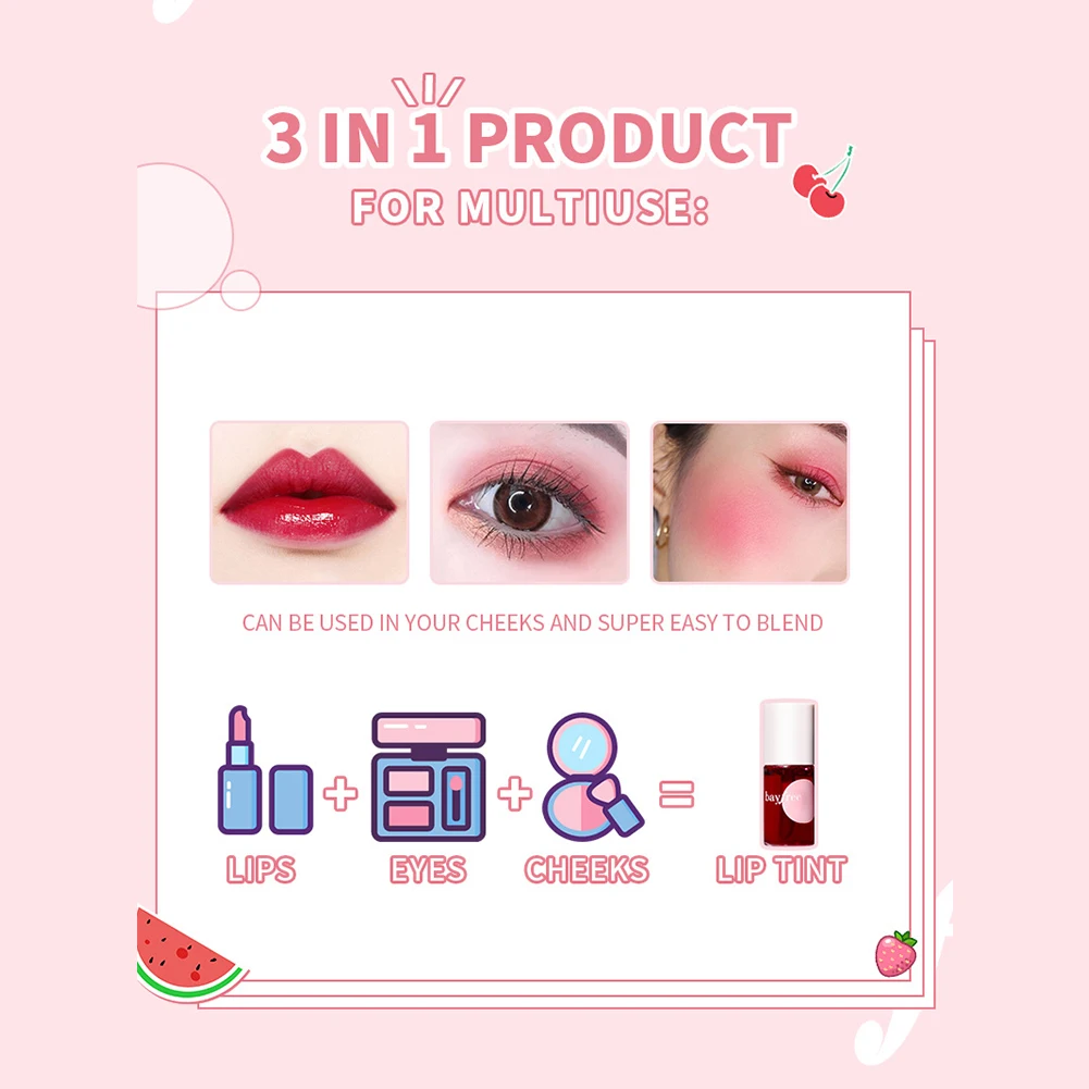 Long Lasting Fruit Liquid Lipstick Hydrating Nonstick Lip Stain_voghion.com