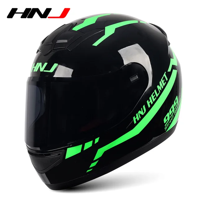 Full Helmet Motorcycle Kask Casco Moto Female Cycling Cap Horn Pink Man Motorcross Motorbike Helmet Casco De Moto HNJ939 939BlackLenHelmet