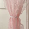 Lace Sheer Curtains with Scallop Ruffle Edge for Living Room Farmhouse Rustic Vintage Floral Embroidered Voile Panels Rod Pocket 5