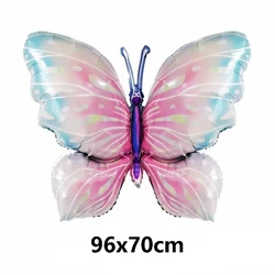 Enchanting Gradient Butterfly Foil Balloons - Pink, Purple, and Blue | Party Decor & Photo Backdrop - As picture (ROSE RED)