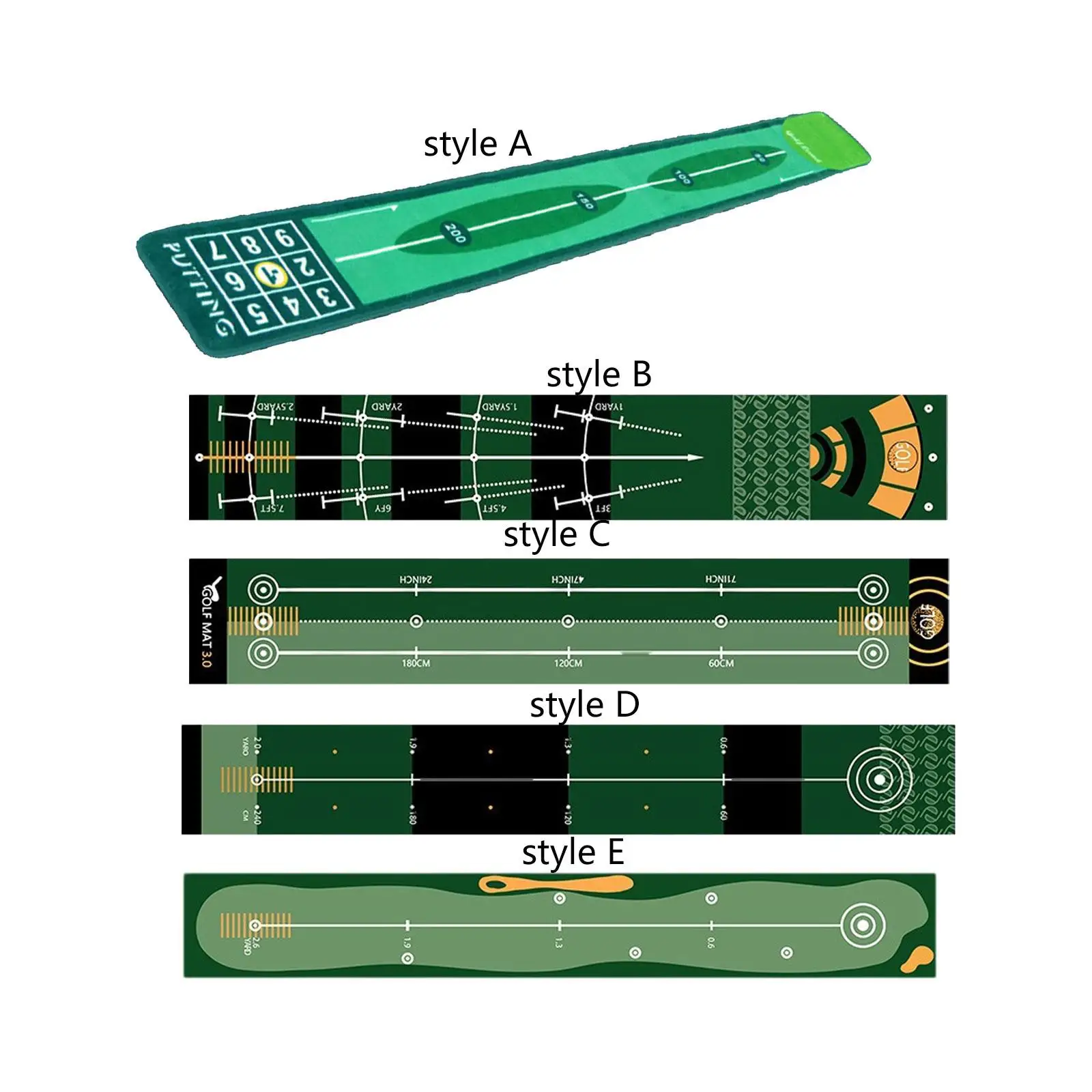Description Picture 2 of itemGolf Putting Mat Golfing Supplies Portable Training Aid Improve Golf Skills Golf Accessories for Indoor Park Garden Office Home