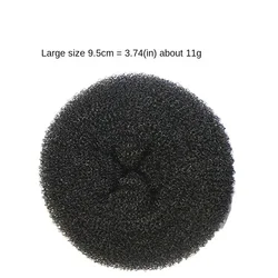 Elegant Hair Bun Maker - Magic Ponytail Shaper and Styling Tool (Black large)