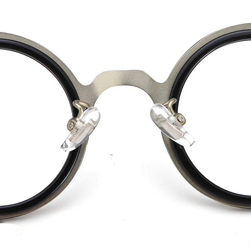 Retro Acetate+Alloy Ｎew Big Face Glasse Frame Round Men Brand