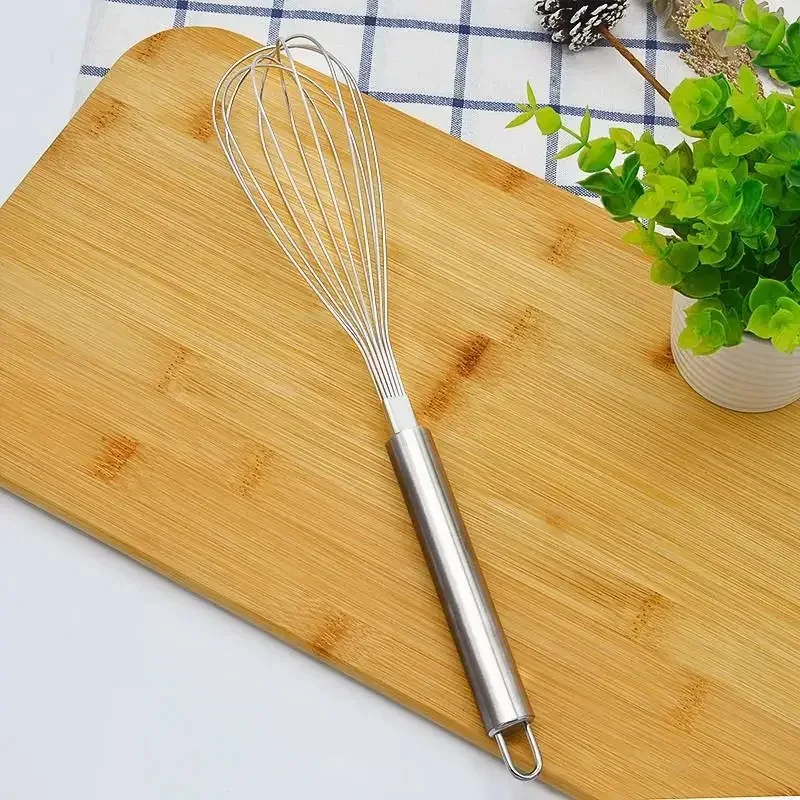 Egg Beater Gold Stainless Steel 1Pcs Hand Whisk Egg Mixer Baking Cake Tool