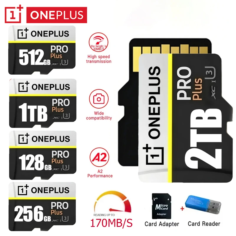 High-Speed 2TB Micro SD Card with Adapter