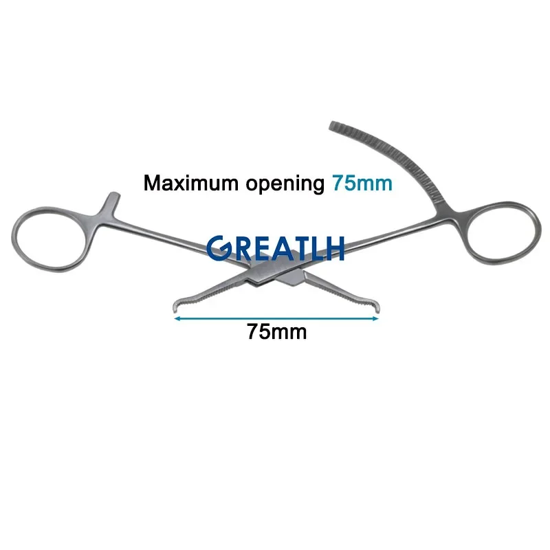 GREATLH Orthopedic Mini Serrated Bone Holding Forceps Reduction Forceps Orthopedic Surgical Instrument