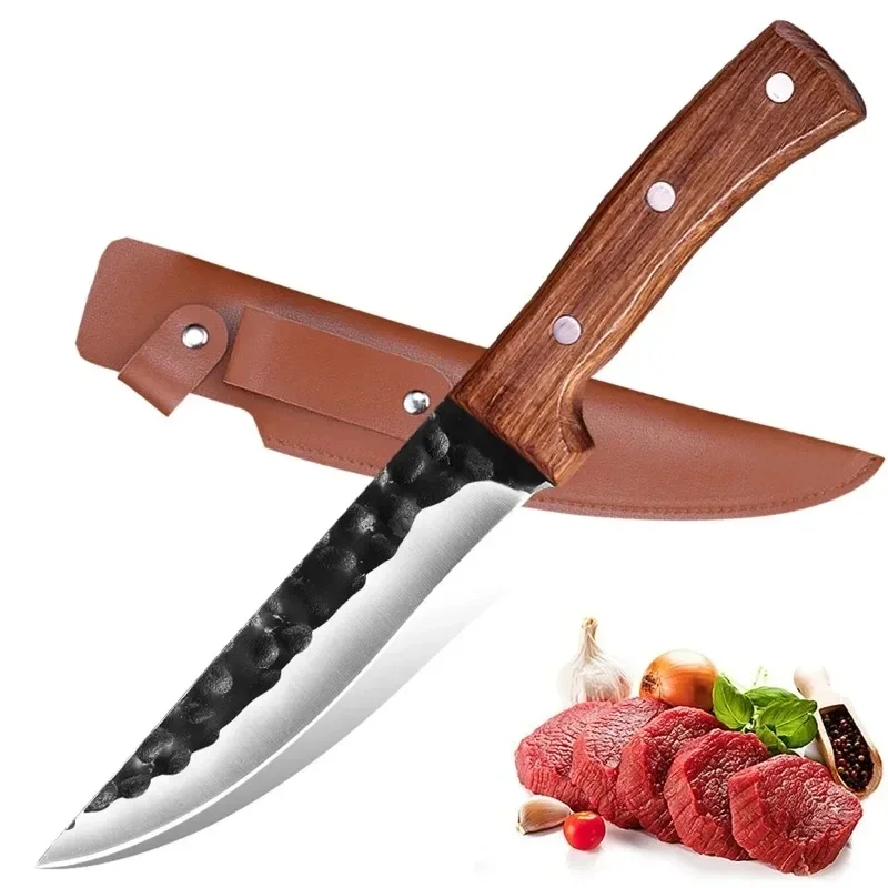 Boning Knife Chef Meat Cleaver Stainless Steel Cutting Knives Fruit Meat Peeling & Cutting Tools