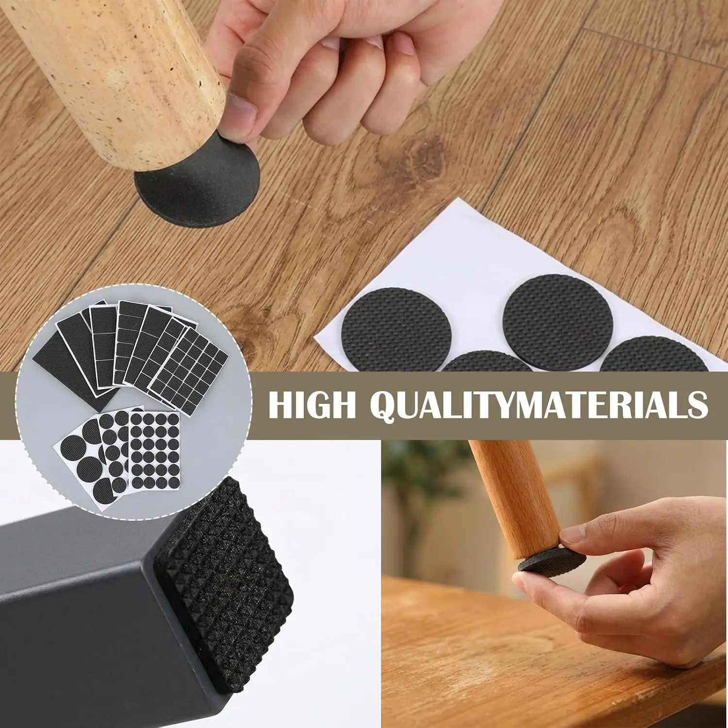 Self-Adhesive Non-Slip Furniture Leg Protectors - Anti-Scratch Pads for Chairs, Tables, and Sofas