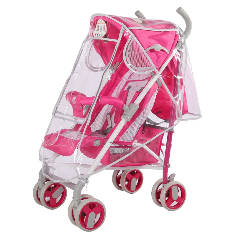 Waterproof Baby Carriage Rain Cover Windproof Stroller Cover Raincoat Pram Rain Cape Stroller Accessories