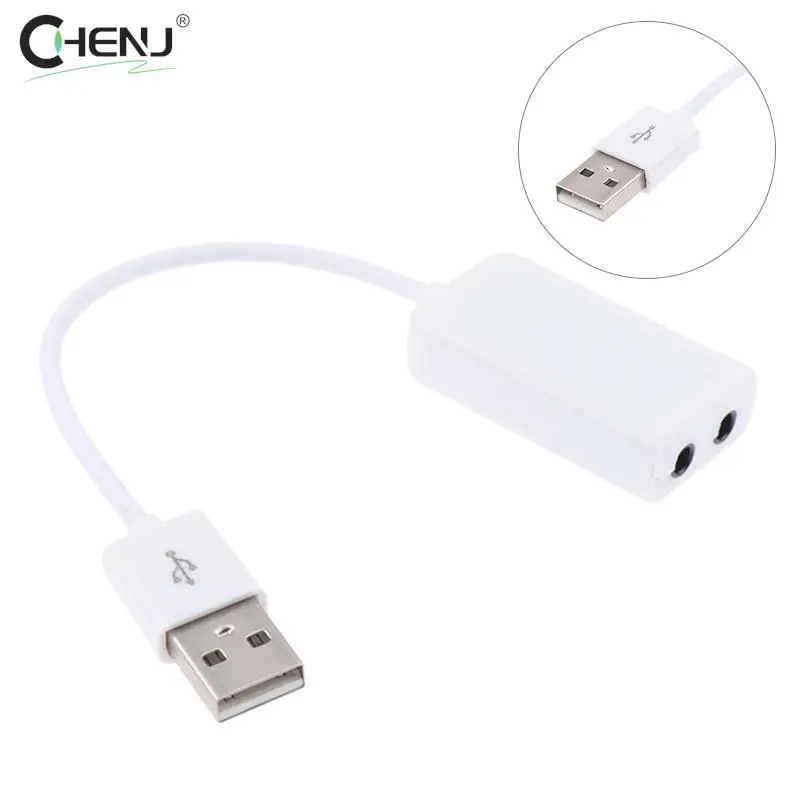 

Внешняя звуковая карта USB 7,1 мм, 1 шт., для Macbook, компьютера, ноутбука, ПК, 3,5 дюйма, USB аудио адаптер для наушников, микрофона, звуковая карта