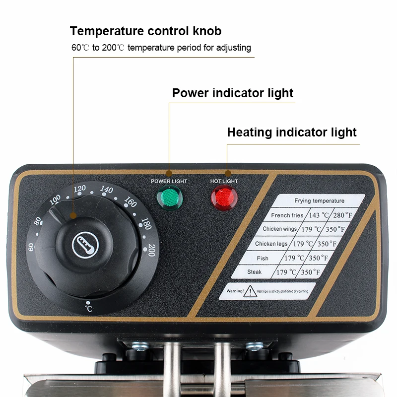 Household 2L Multifunction Electric Deep Oil Fryer Stainless Steel Grill Oven Chicken French Fries Oil Frying Machine Hot Pot