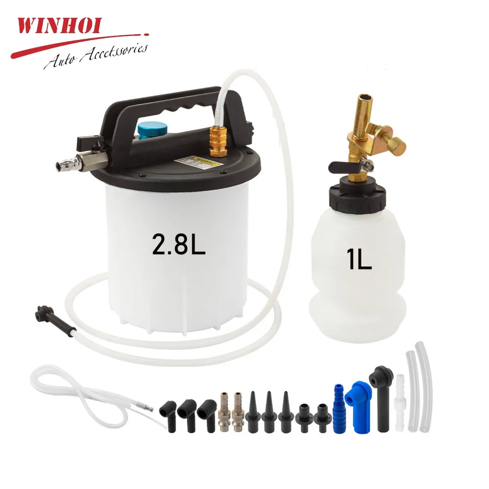 2.8L + 1L Car Brake Bleeder Kit Device Large Capacity Oil Exchanger Pump Car Brake Pumping Tools Oil Fluid Replacement Equipment brake bleeder kit brake fluid bleeder oil change pump