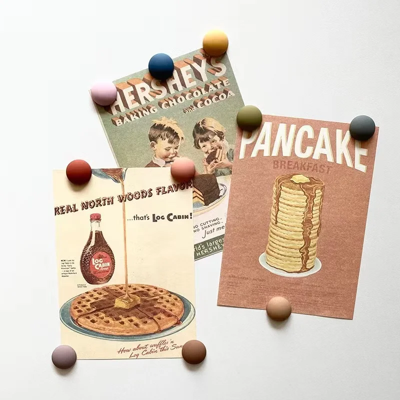 Frosted Magnet Round Paste Whiteboard Hole Plate Photo Paste Simple Refrigerator Magnets magnetic fridge magnets magnetic sticker magnetic fridge stickers magnetic photo holders