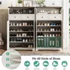 Shoe Cabinet with Doors, Farmhouse Storage Cabinet with 2 Drawers & Adjustable Shelves, Shoe Cabinet Storage Living Room 4