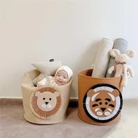 Cotton Animal Storage Basket Kids Toys Clothes Shoes Organizer Sundries Folding Storage Box Cabinet Home Basket Container 6