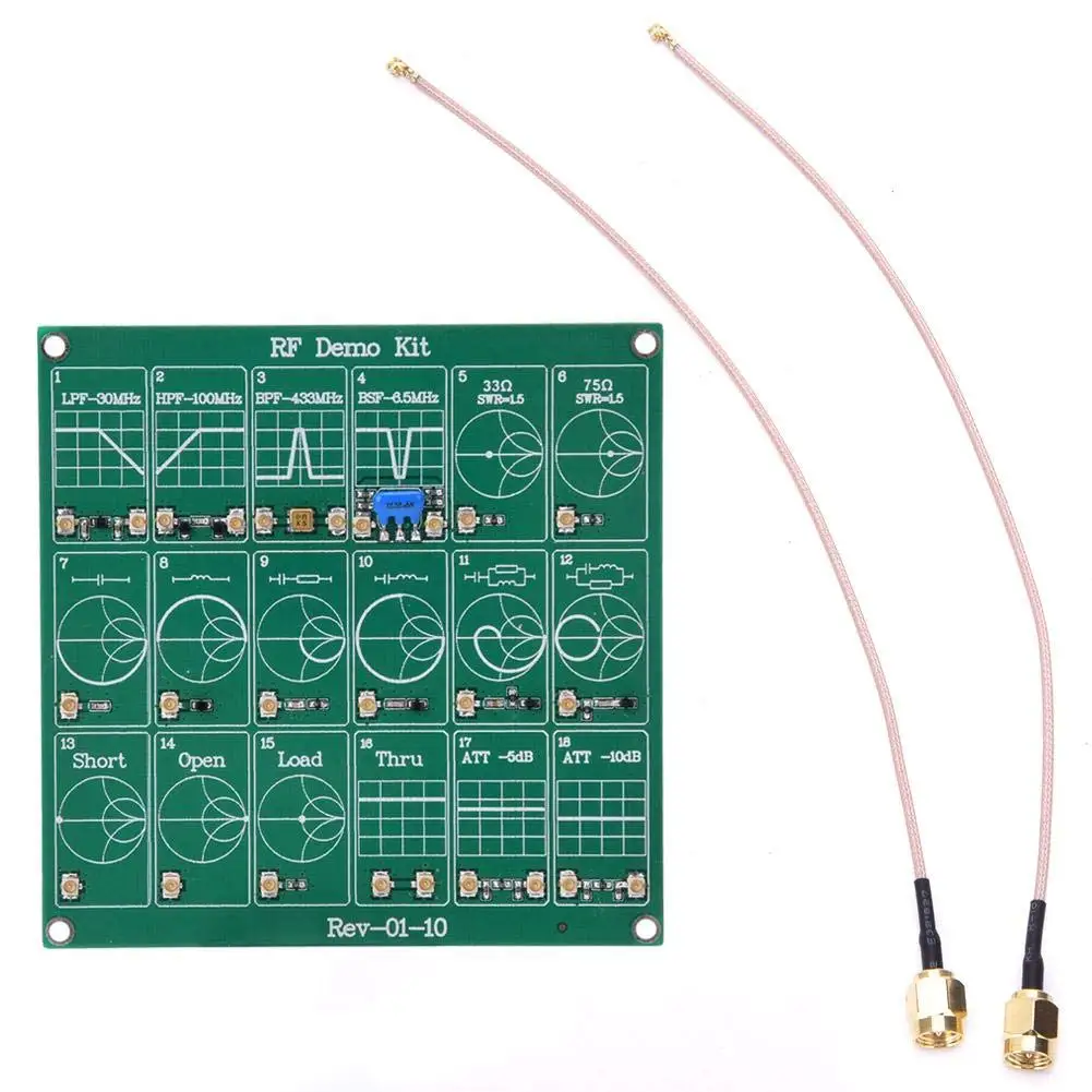 RF Demo Kit for NanoVNA VNA Frequency Test Board Vector Network Test Filter Attenuator Network Analyzers Electrical Instruments