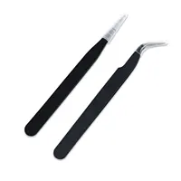 Black Stainless Steel Curved Straight Nail Art Tweezers Manicure Tools Eyebrow Eyebrow Multipurpose Make-up Pedicure Accessories 2