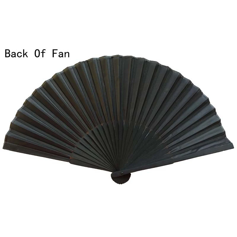 Folding Fan Black Hand Vintage For Wedding Party Favor Dance Home Decor
