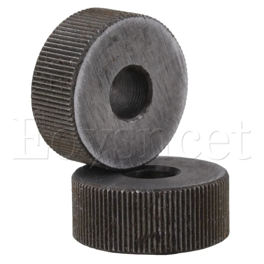 Knurling Tool Set 2Piece 0.6mm Pitch 19mm OD Single Straight Coarse Pattern Linear Knurling Wheel