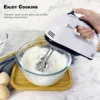 Electric Handheld Electric Egg Beater, Household Automatic Mixer, Egg White and Cream Beater, Mini 7-speed White 1