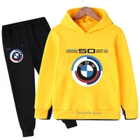BMW Kids Hoodie Set Autumn Winter Boys Clothe Girls Warm Casual Sweatshirt Trucksuit Cool Street Fashion Wear​