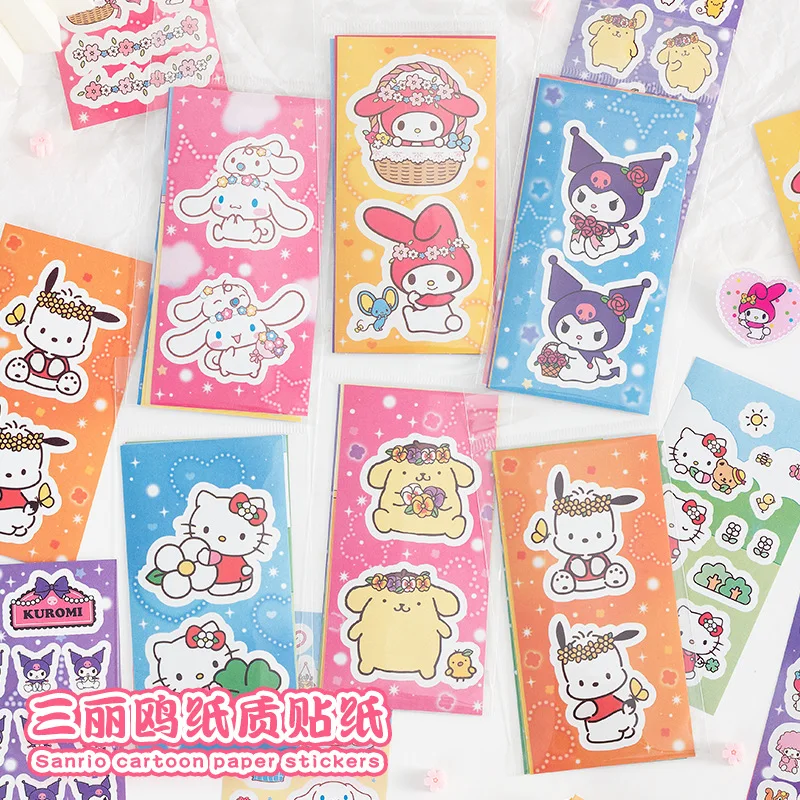 Cute Cartoon Sanrio Stickers Book Account Material Stickers Kuromi