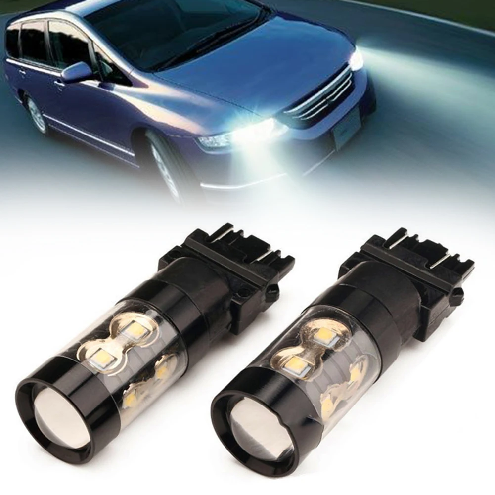 

A Pair Brake Lamp 3157 LED Backup Reverse Light Bulbs 6000K For Chevy 1500 1999-2013 50W 12V-24V DC 6000K Car Lights