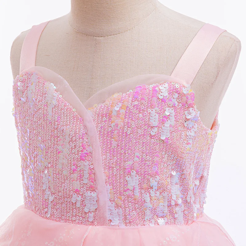 Girl Wicked Glinda Cosplay Costume Pink Wedding Princess Evening Dress Costume Halloween Costumes Party