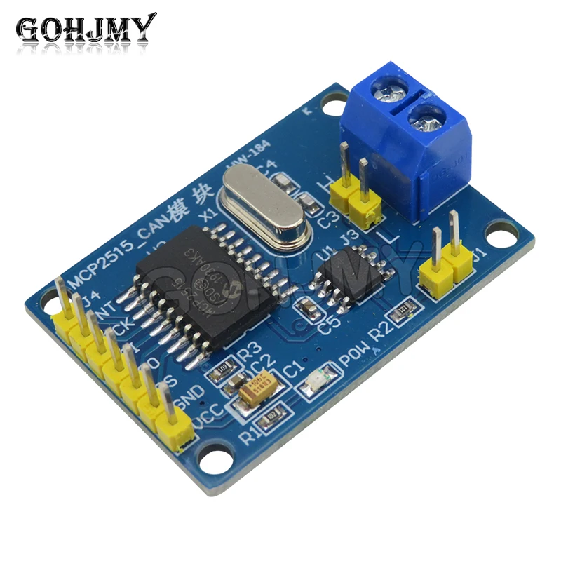 MCP2515 CAN bus module TJA1050 receiver SPI protocol 51 microcontroller program routine