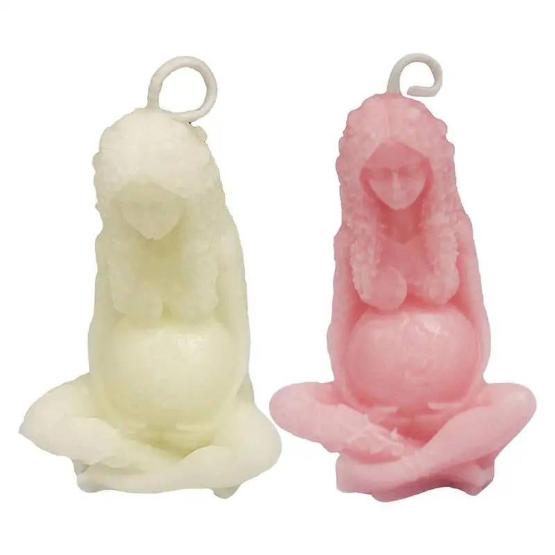 3D Mother Of Earth Goddess Statue Pregnant Female Body Scented Candles