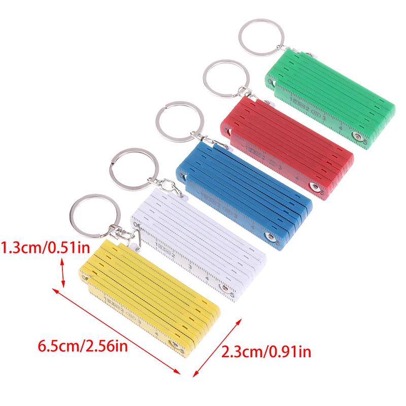 50cm Plastic Fold Ruler Tape Measure Carpenter Measuring Tool Creative Design Key Chain Key Ring tape measure measuring tape measuring ruler