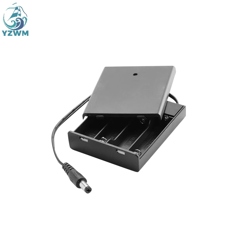 Battery Case AA No.5 AAA No.7 series Battery Box Tape Line with Switch DC Head DIY Battery Holder 1 2 3 4 6 8