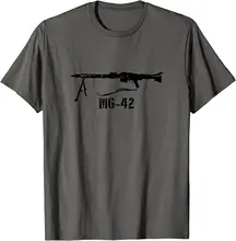 

MG-42 German Machine Gun Buzzsaw 8mm Mauser WWII WW2 Men T-Shirt Short Casual 100% Cotton Shirts