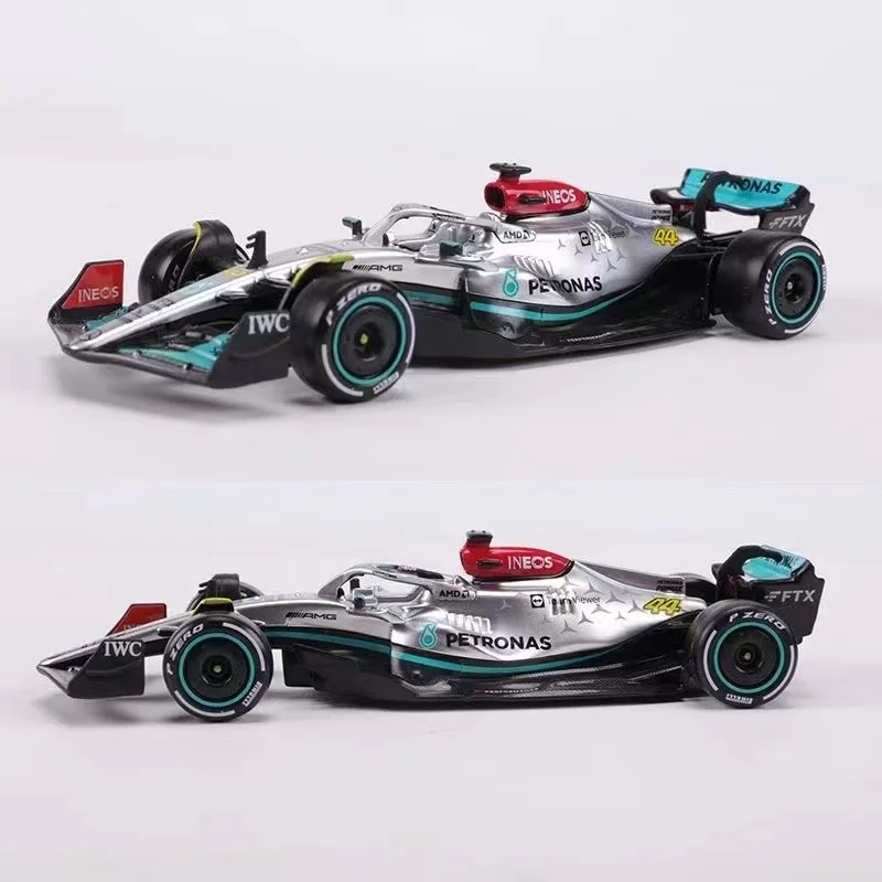 Bburago 1:43 2022 F1 Mercedes-AMG W13 # 44 Hamilton # 63 George
