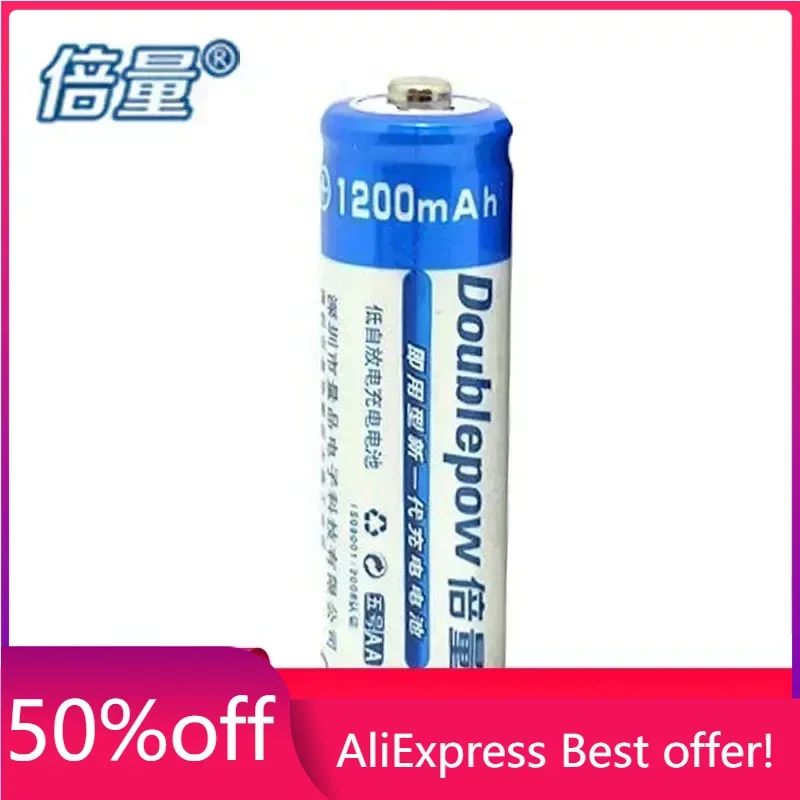 

High Capacity Rechargeable AA Batteries, Nickel Hydrogen Nickel Cadmium, 1200mAh 1.2V, Size 5