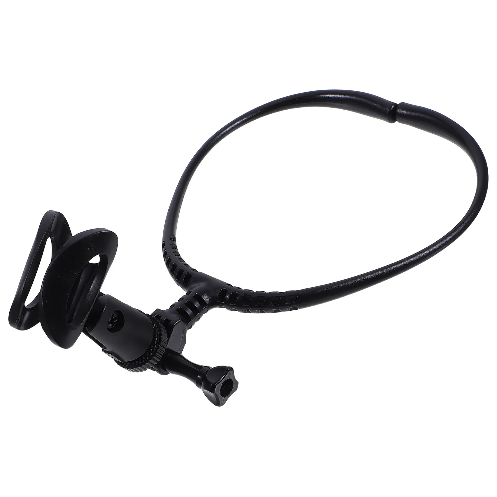 마이크 넥 마운트 마이크 클립 홀더 스탠드 조절 가능한 목걸이형 마이크 홀더, 노래, 호스팅, 야외 라이브 스트리밍용