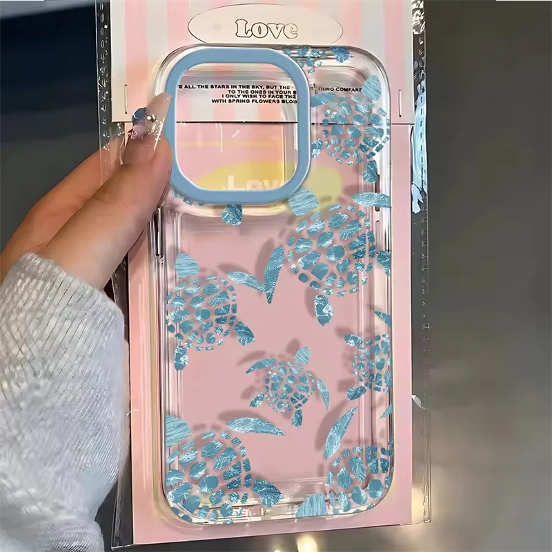 Artistic Blue Ocean Sea Turtle TPU Phone Case Cover