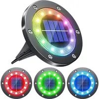 Solar Ground Lights Outdoor 12LED Solar Lights Waterproof Solar Garden Lights for Pathway Yard Halloween Christmas Decorations 1