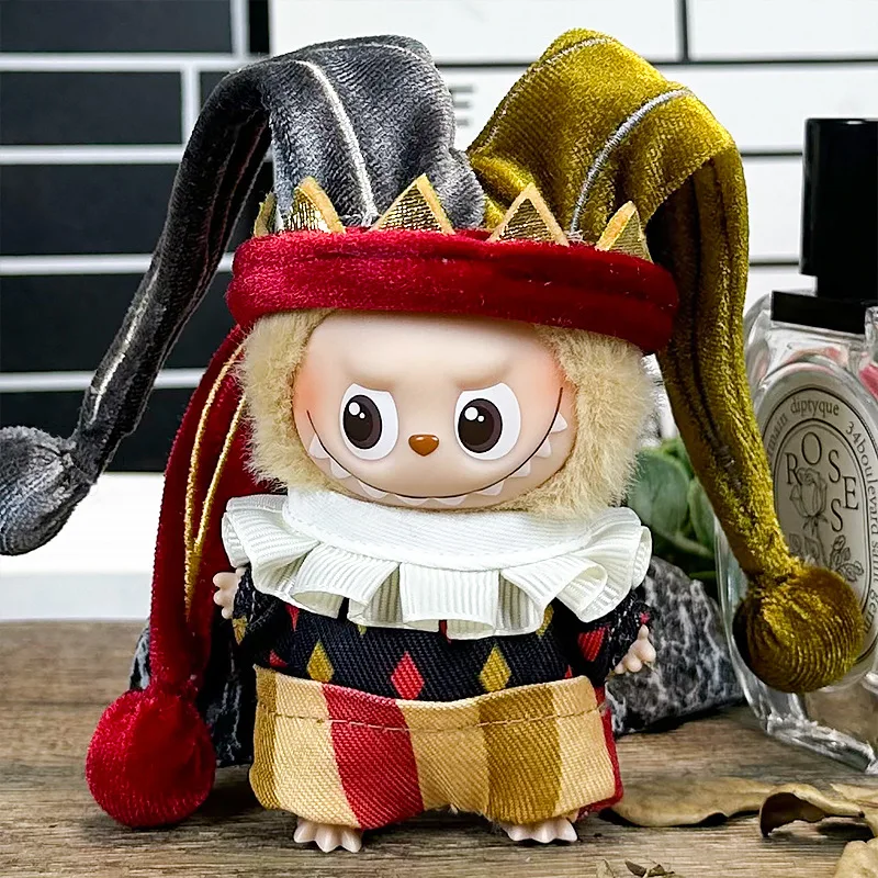 For 10cm LABUBU Clothes Circus Throwing Joker Outfit Labubu4.0 Moon Shadow Mask clothing set decoration replace DIY accessories 4