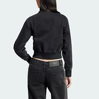 Adidas Originals Trefoil Veste courte classique en denim à col montant pour femme JD3110 3