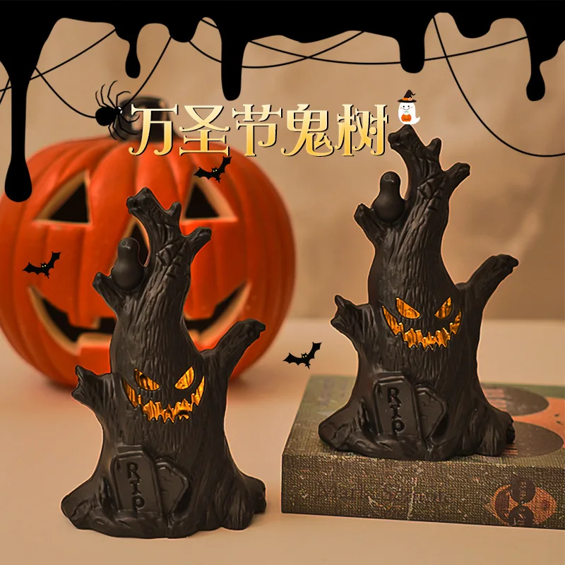

Halloween Ghost Tree Led Glow Ghost Lights Horrific Atmosphere Home Decoration Party Supplies Gifts for Children and Adults New