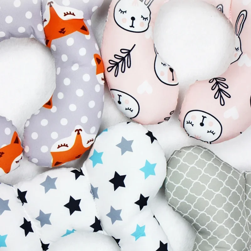 Cartoon Baby Pillow Children's U-shaped Travel Pillow Cotton Soft Baby Travel Car Children's Multi-functional Stroller Pillow 4