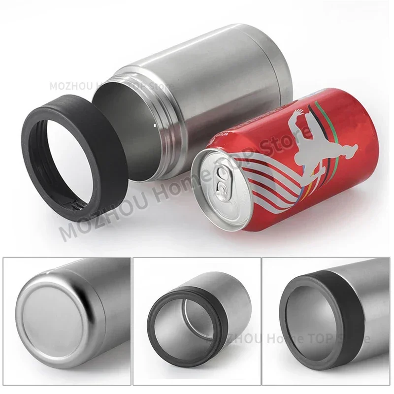 16 OZ Stainless Steel Beer Bottle Cold Keeper Can/Bottle Holder Double Wall Vacuum Insulated Beer Bottle Cooler Bar Accessories beer bottle cooler drink cooler