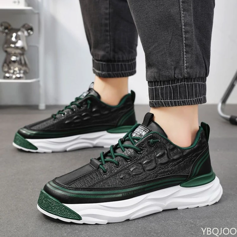 Large Size Spring and Autumn New Thick Sole Height Increasing Casual Men's Shoes Niche Trend Versatile Flat Sports Men's Shoes