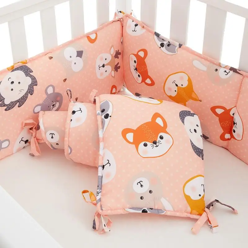 Baby Bed Protector Crib Bumper Pads for Boys And Girls Safe Protector Liner for Crib 4 Sides crib bumper