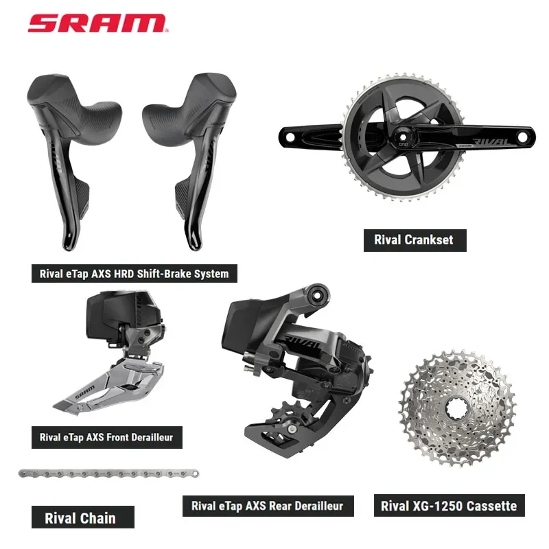 SRAM Rival eTap AXS 12-Speed Wireless Groupset - HRD