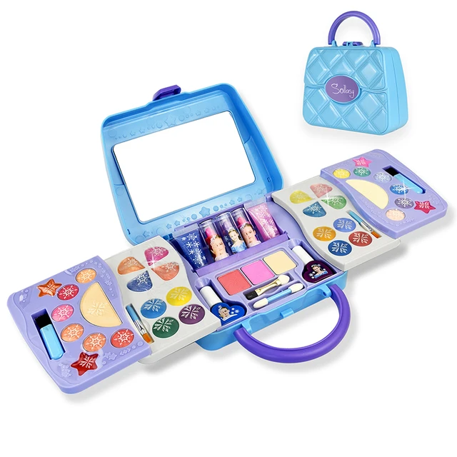 Pretend Makeup Kit Toddlers Enfants Enfants Enfants Filles Disney Frozen  Thème Faux Maquillage Jouet Set de jeu avec Cosmetic Bag Cadeau  d'anniversaire